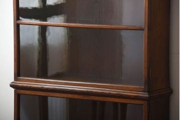 アンティーク家具　大正ロマン　高級品!古い木製の薄型コレクションケース