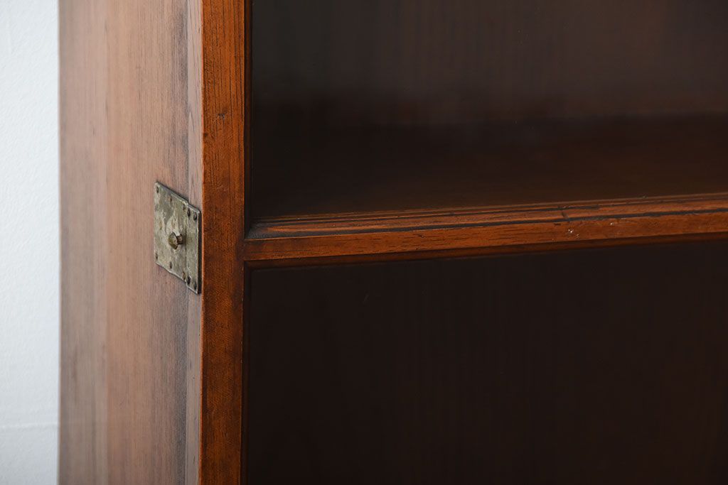 アンティーク家具　大正ロマン　高級品!古い木製の薄型コレクションケース