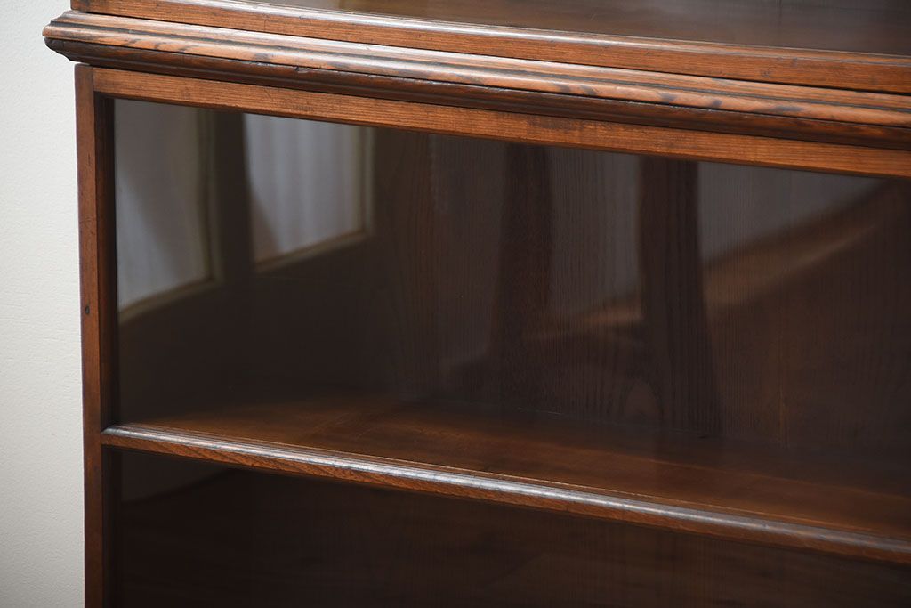 アンティーク家具　大正ロマン　高級品!古い木製の薄型コレクションケース