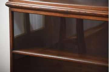 アンティーク家具　大正ロマン　高級品!古い木製の薄型コレクションケース