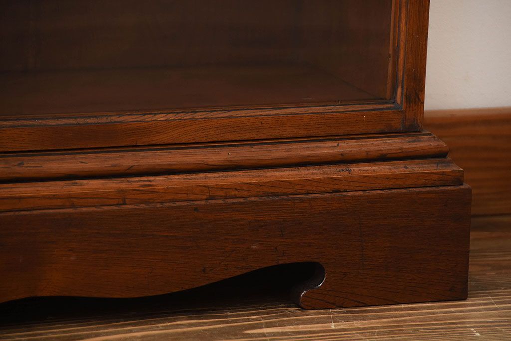 アンティーク家具　大正ロマン　高級品!古い木製の薄型コレクションケース