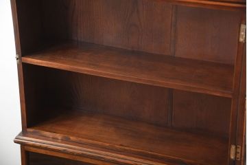 アンティーク家具　大正ロマン　高級品!古い木製の薄型コレクションケース