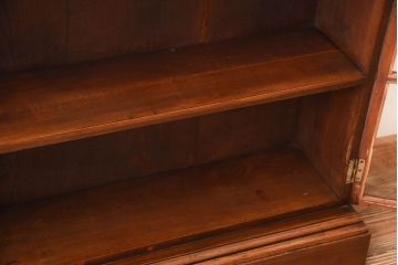 アンティーク家具　大正ロマン　高級品!古い木製の薄型コレクションケース