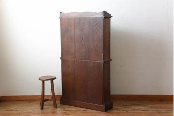 アンティーク家具　大正ロマン　高級品!古い木製の薄型コレクションケース