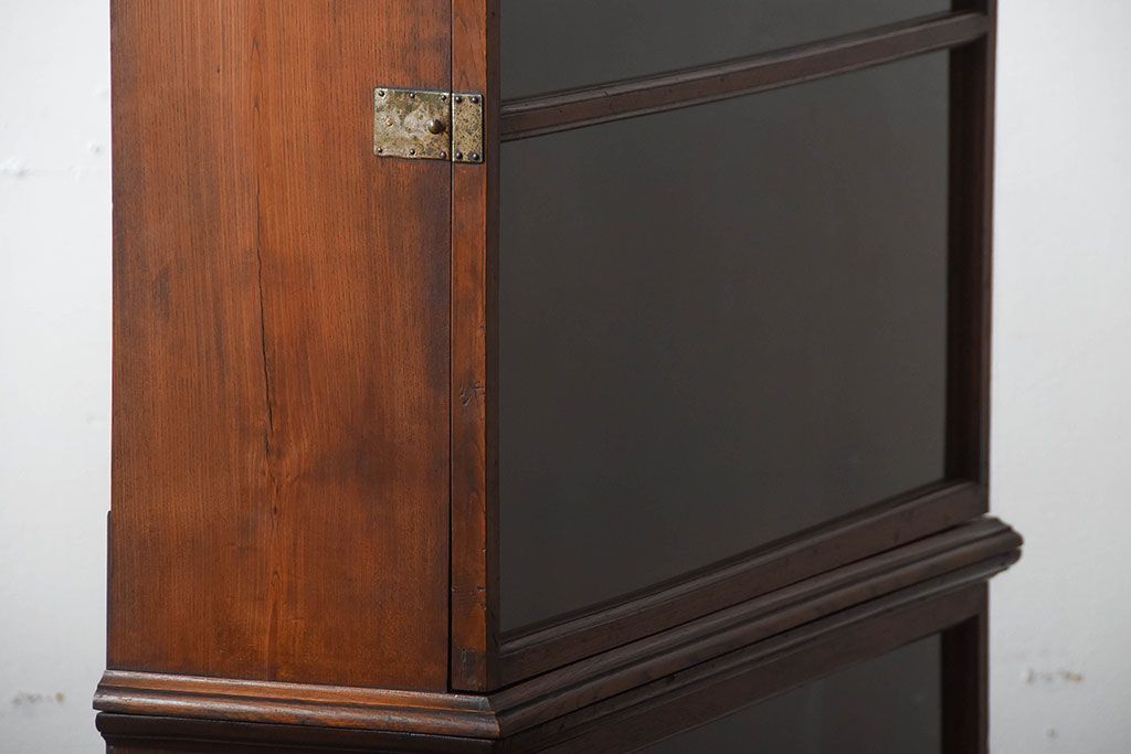 アンティーク家具　大正ロマン　高級品!古い木製の薄型コレクションケース