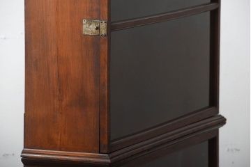 アンティーク家具　大正ロマン　高級品!古い木製の薄型コレクションケース