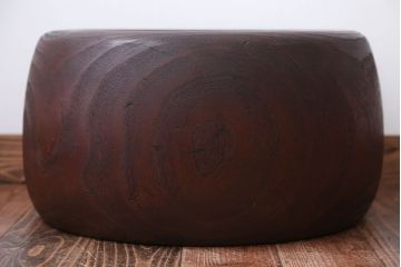 アンティーク雑貨　古民具・骨董　古い木のアンティークくりぬき火鉢