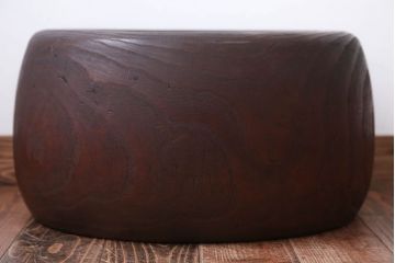 アンティーク雑貨　古民具・骨董　古い木のアンティークくりぬき火鉢