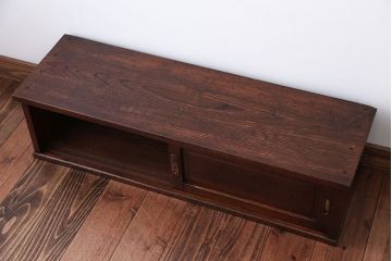 アンティーク家具　和製アンティーク　古い木製の小ぶりなテレビボード(ローボード)