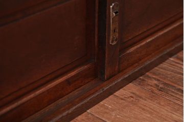 アンティーク家具　和製アンティーク　古い木製の小ぶりなテレビボード(ローボード)