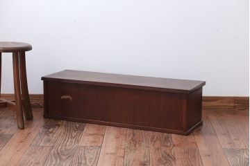 アンティーク家具　和製アンティーク　古い木製の小ぶりなテレビボード(ローボード)