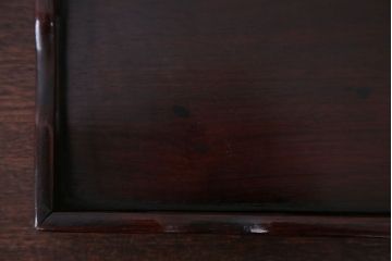 アンティーク雑貨　古民具・骨董　古い唐木材のアンティーク煎茶盆
