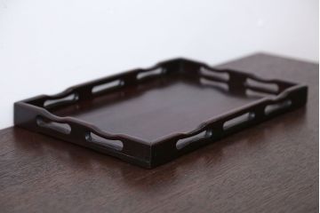 アンティーク雑貨　古民具・骨董　古い唐木材のアンティーク煎茶盆