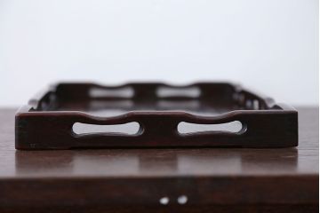 アンティーク雑貨　古民具・骨董　古い唐木材のアンティーク煎茶盆