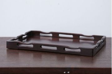 アンティーク雑貨　古民具・骨董　古い唐木材のアンティーク煎茶盆