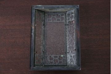 アンティーク　ダイヤガラスの壁掛け照明シェード(1)