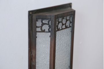 アンティーク　ダイヤガラスの壁掛け照明シェード(2)