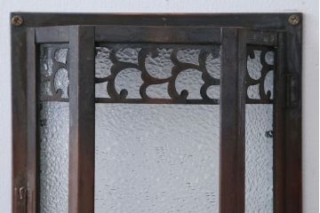 アンティーク　ダイヤガラスの壁掛け照明シェード(2)