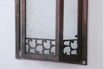 アンティーク　ダイヤガラスの壁掛け照明シェード(2)