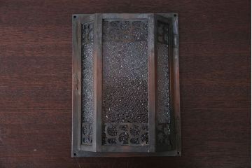 アンティーク　ダイヤガラスの壁掛け照明シェード(2)