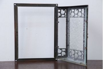 アンティーク　ダイヤガラスの壁掛け照明シェード(2)