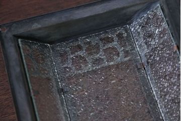 アンティーク　ダイヤガラスの壁掛け照明シェード(2)