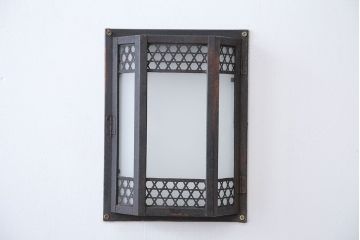 アンティーク　すりガラスの壁掛け照明シェード(1)