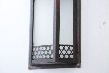 アンティーク　すりガラスの壁掛け照明シェード(1)