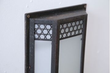 アンティーク　すりガラスの壁掛け照明シェード(2)