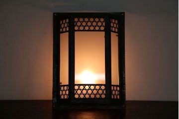 アンティーク　すりガラスの壁掛け照明シェード(2)