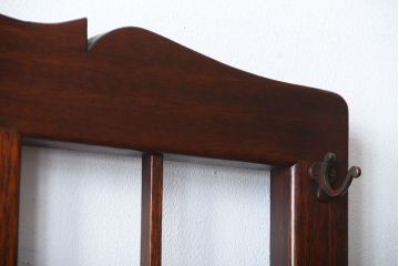 レトロ家具　昭和レトロ　傘立て・引き出し・戸棚・鏡付きのアンティークホールスタンド