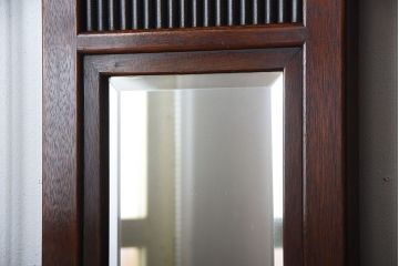 レトロ家具　昭和レトロ　傘立て・引き出し・戸棚・鏡付きのアンティークホールスタンド