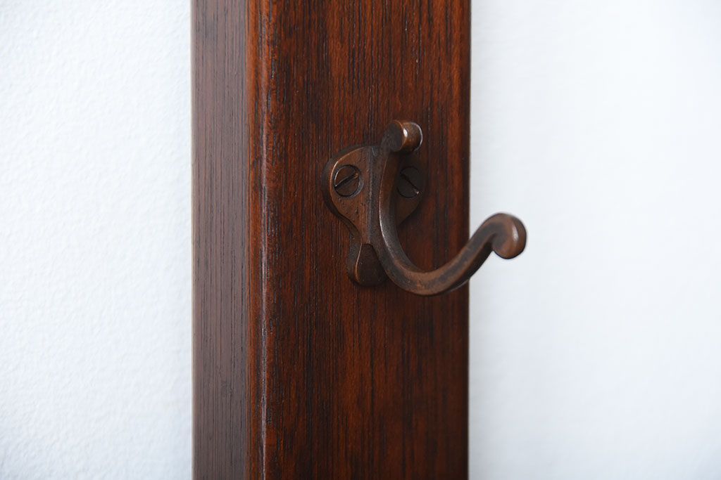 レトロ家具　昭和レトロ　傘立て・引き出し・戸棚・鏡付きのアンティークホールスタンド