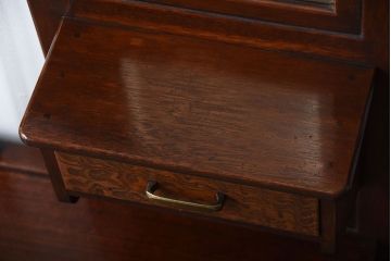 レトロ家具　昭和レトロ　傘立て・引き出し・戸棚・鏡付きのアンティークホールスタンド