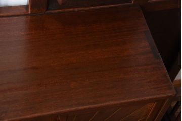 レトロ家具　昭和レトロ　傘立て・引き出し・戸棚・鏡付きのアンティークホールスタンド