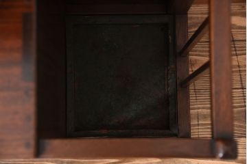 レトロ家具　昭和レトロ　傘立て・引き出し・戸棚・鏡付きのアンティークホールスタンド