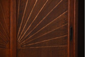 レトロ家具　昭和レトロ　傘立て・引き出し・戸棚・鏡付きのアンティークホールスタンド