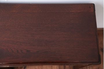 レトロ家具　昭和レトロ　日本楽器(ヤマハ)製　古いナラ材のシンプルなアンティークサイドテーブル