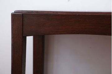 レトロ家具　昭和レトロ　日本楽器(ヤマハ)製　古いナラ材のシンプルなアンティークサイドテーブル