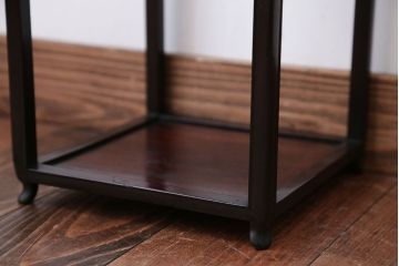 アンティーク雑貨　古民具・骨董　彫刻が美しい唐木(紫檀)材の高級な花台(2)