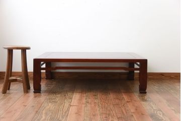 アンティーク家具　和製アンティーク　漆の美しい総欅材の大きな座卓