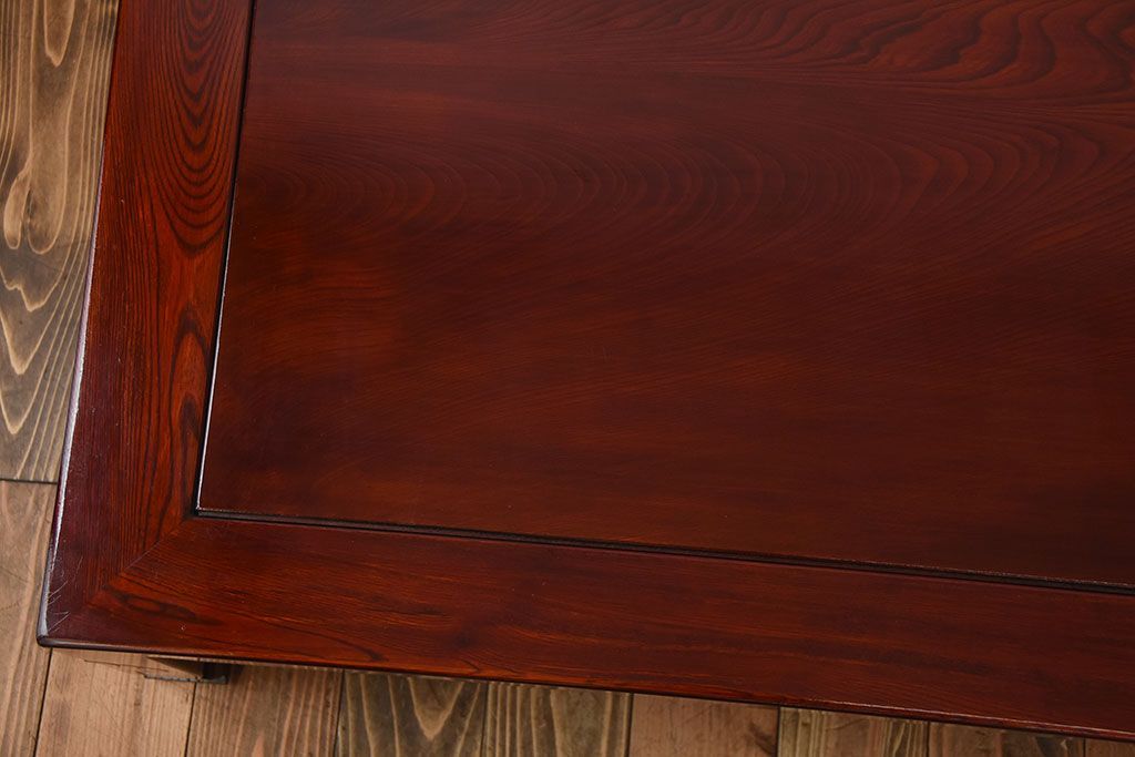 アンティーク家具　和製アンティーク　漆の美しい総欅材の大きな座卓