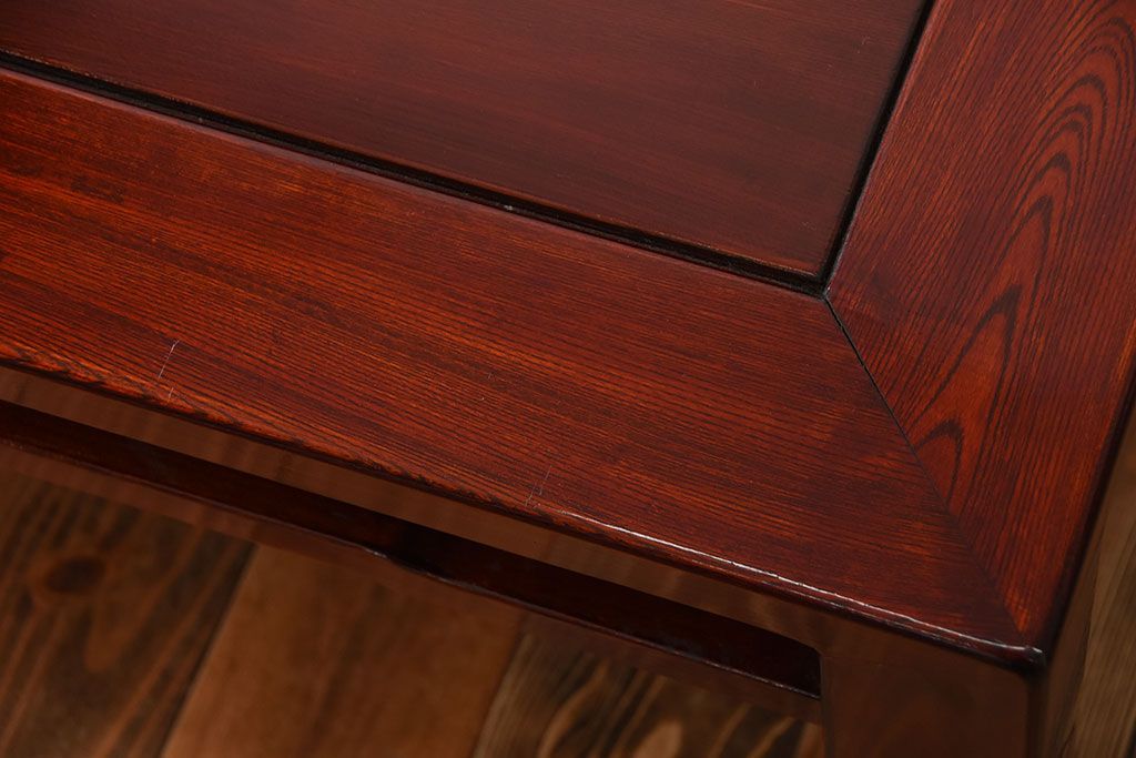 アンティーク家具　和製アンティーク　漆の美しい総欅材の大きな座卓