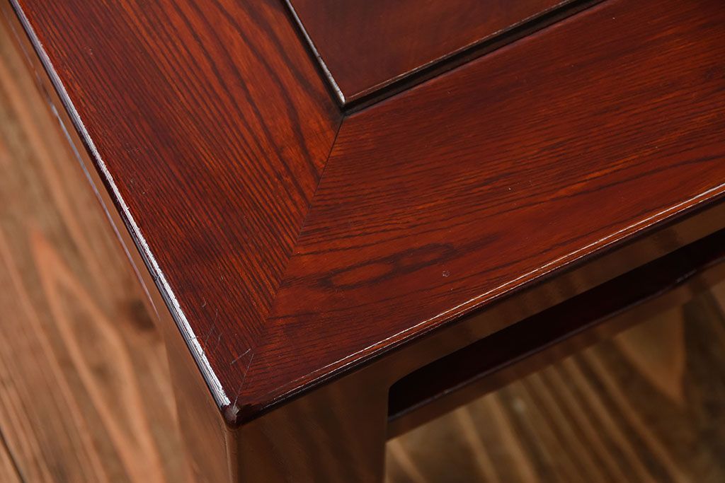 アンティーク家具　和製アンティーク　漆の美しい総欅材の大きな座卓