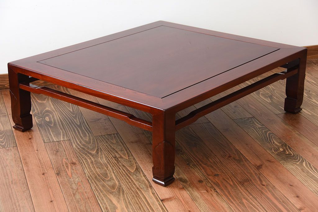 アンティーク家具　和製アンティーク　漆の美しい総欅材の大きな座卓