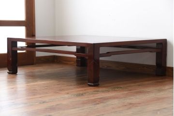 アンティーク家具　和製アンティーク　漆の美しい総欅材の大きな座卓