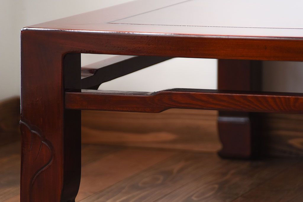 アンティーク家具　和製アンティーク　漆の美しい総欅材の大きな座卓