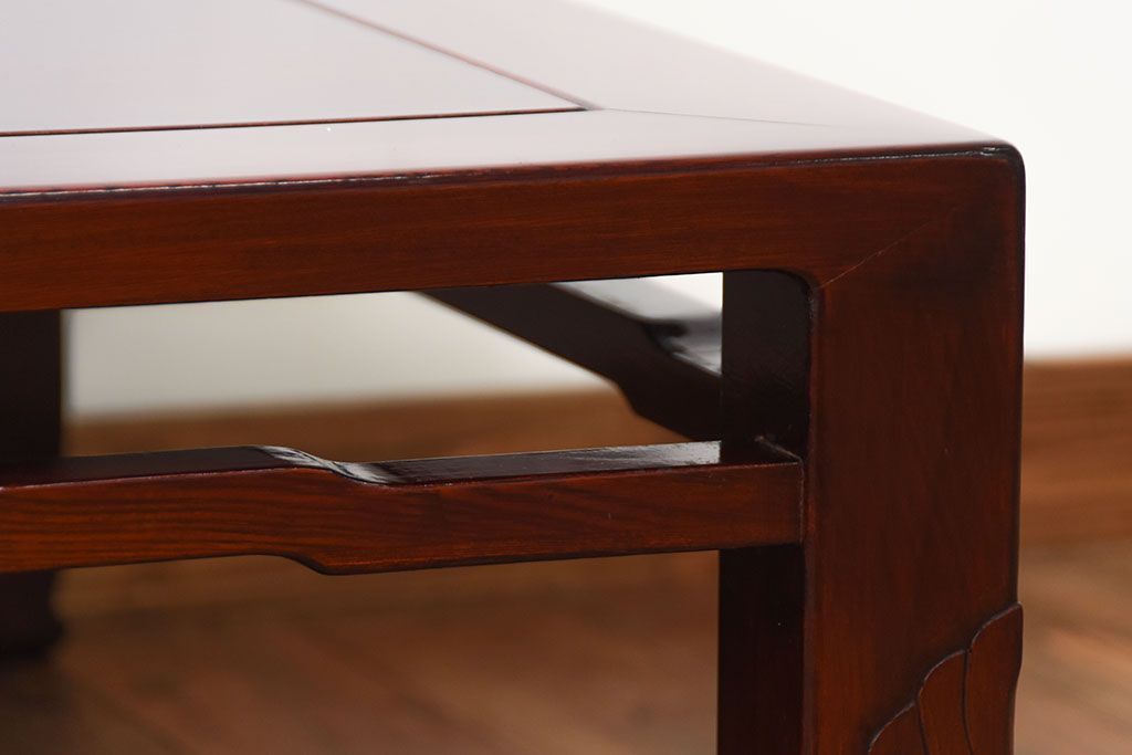 アンティーク家具　和製アンティーク　漆の美しい総欅材の大きな座卓