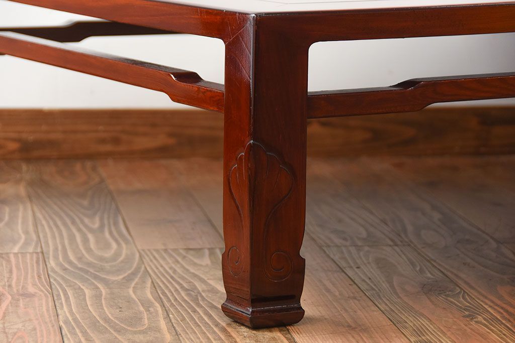 アンティーク家具　和製アンティーク　漆の美しい総欅材の大きな座卓