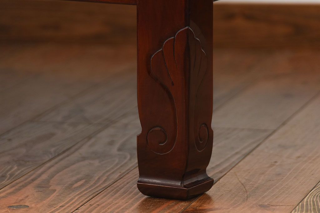 アンティーク家具　和製アンティーク　漆の美しい総欅材の大きな座卓